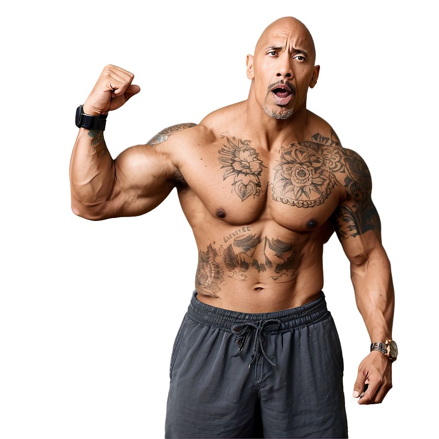 The Rock Cooking Pose Png Epy PNG image