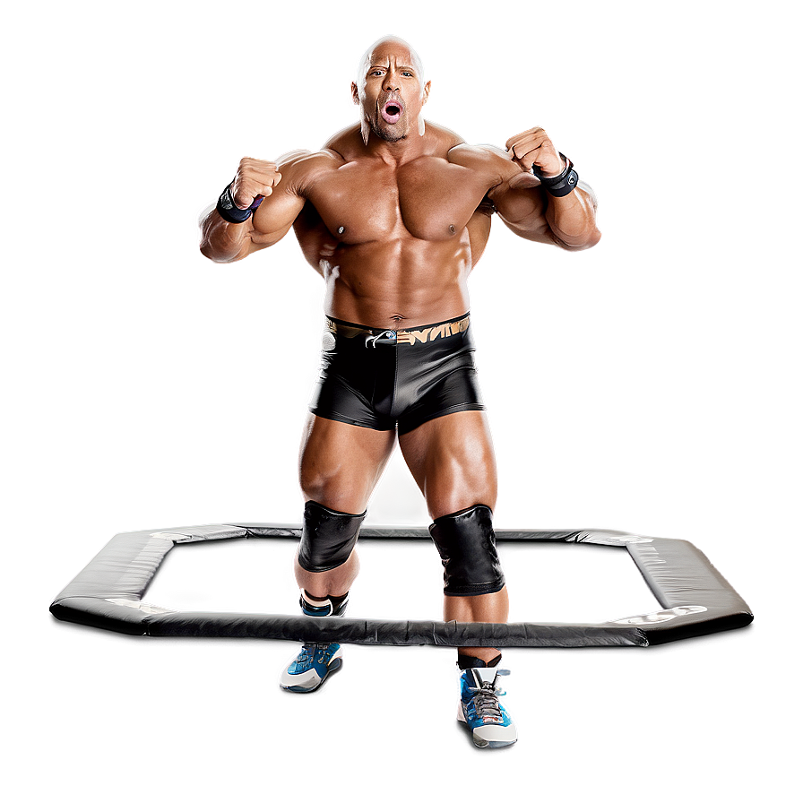 The Rock In Wrestling Ring Png Lyn71 PNG image