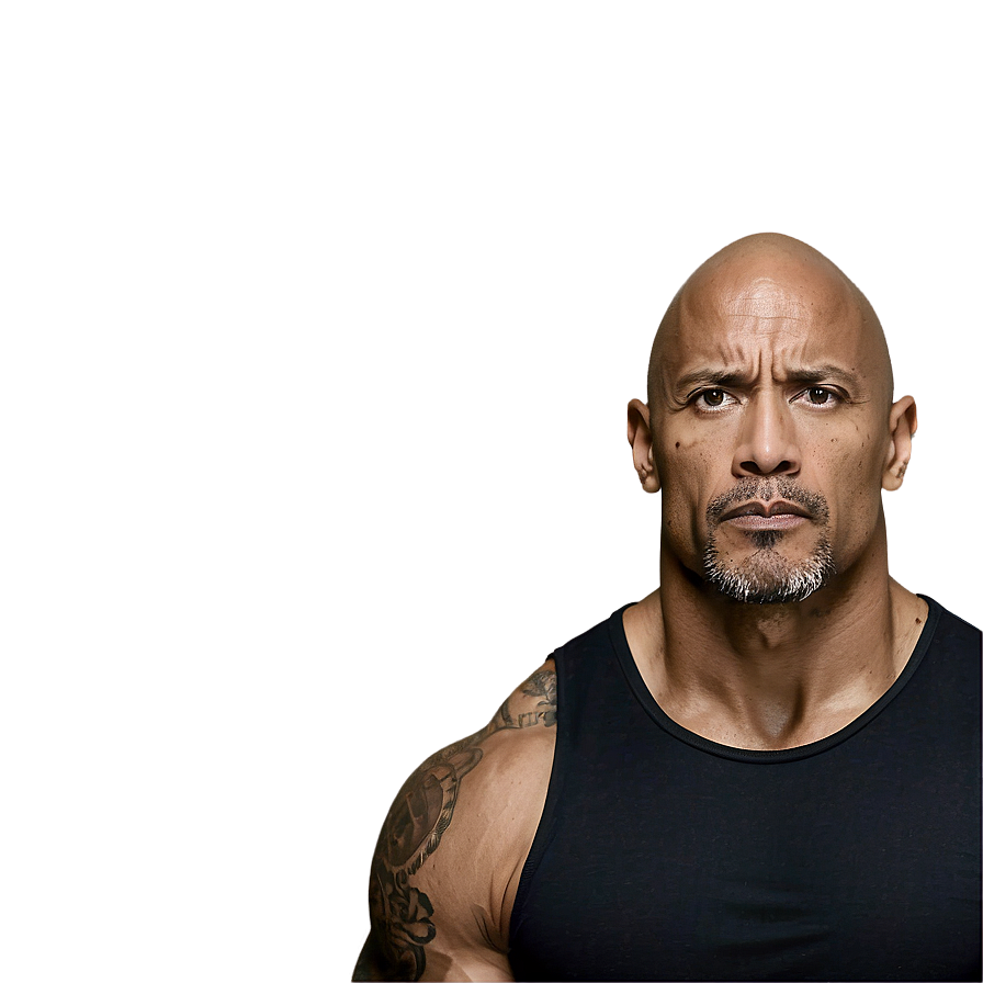 The Rock Serious Look Png Uso65 PNG image