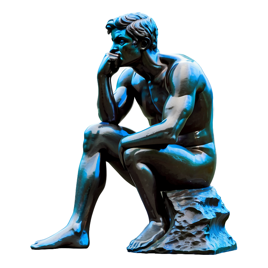 The Thinker Detailed Texture Png 06132024 PNG image