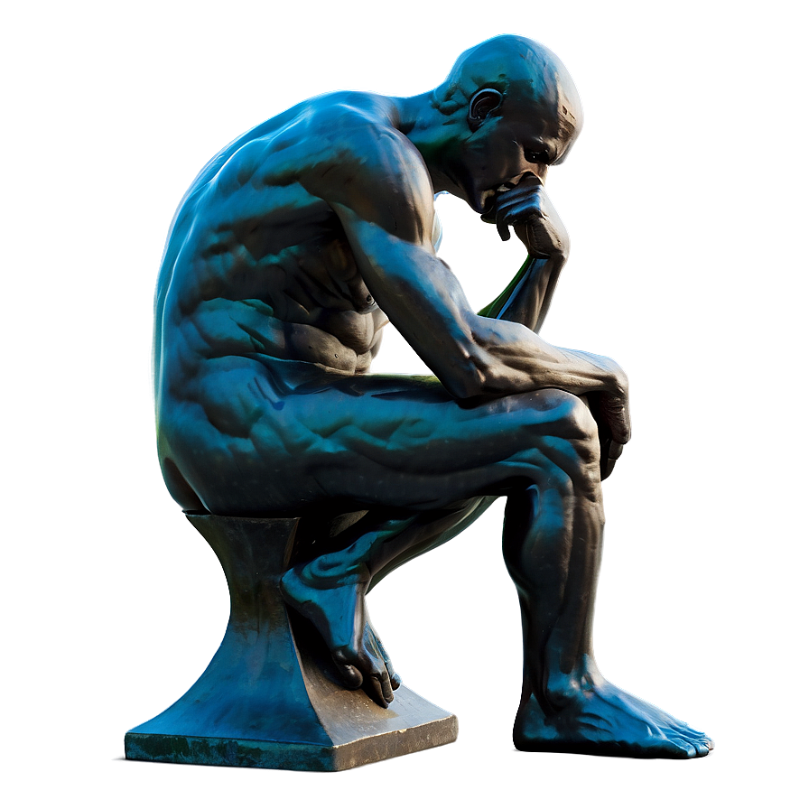 The Thinker In Natural Light Png Qbc55 PNG image