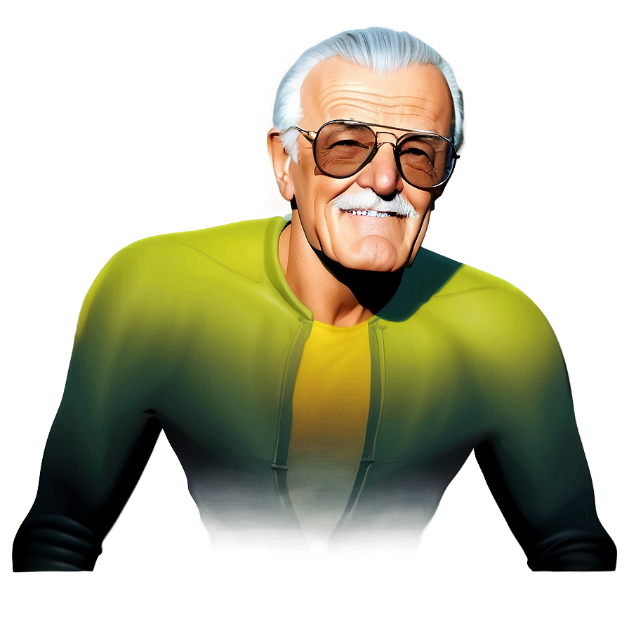 The Visionary Stan Lee Cartoon Png 06242024 PNG image