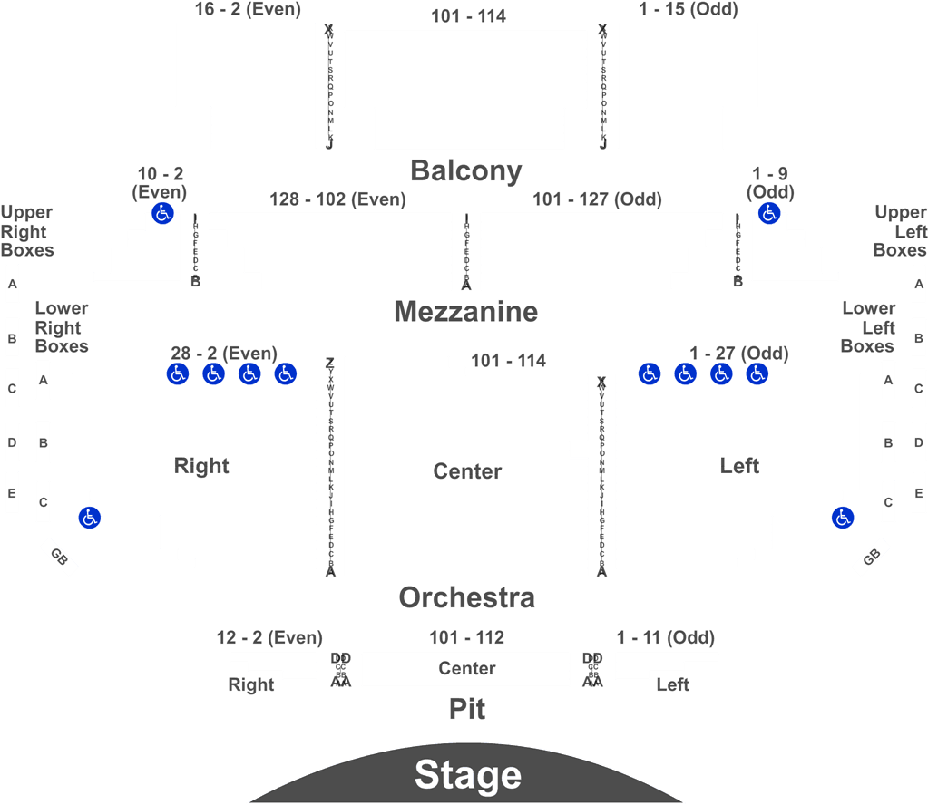 Theater Seating Chart Layout PNG image