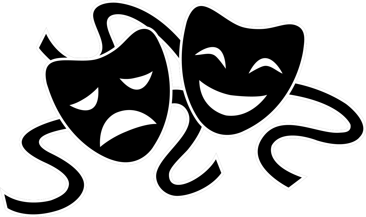 Theatre Masks Comedy Tragedy PNG image