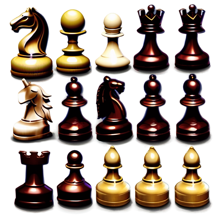 Themed Chess Game Pieces Png 05252024 PNG image