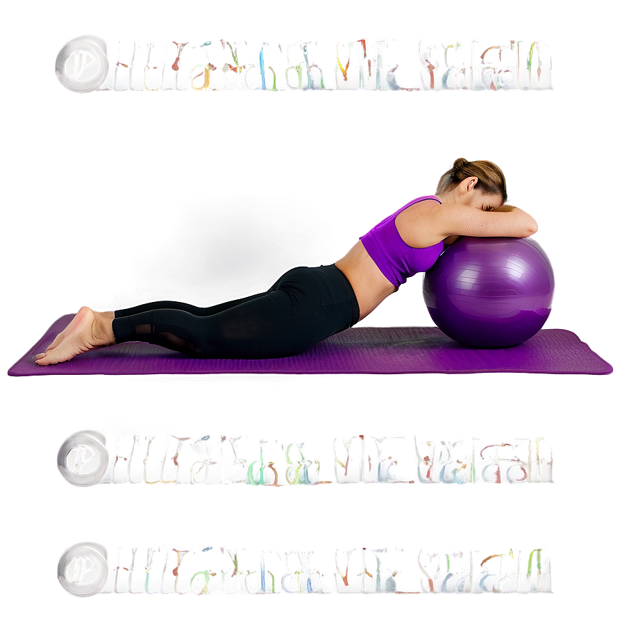 Therapeutic Yoga Ball Workouts Png Bac PNG image