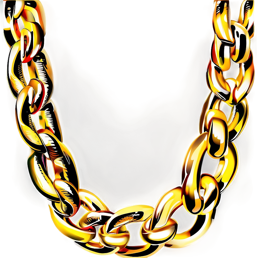 Thick Cuban Link Chain Png Fox PNG image