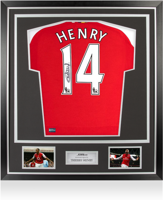 Thierry Henry Arsenal Shirt Framed PNG image