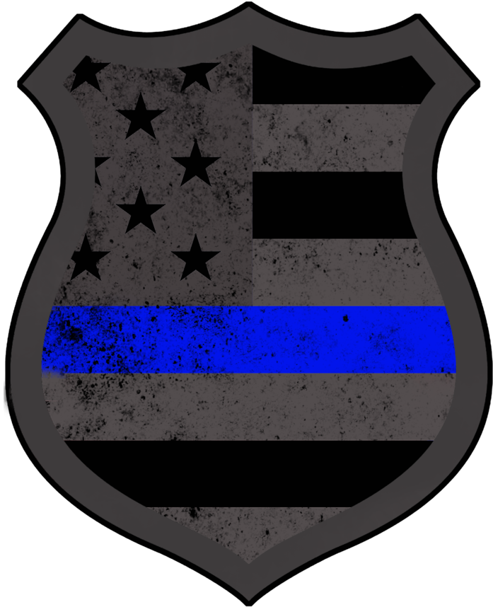 Thin Blue Line Police Badge PNG image