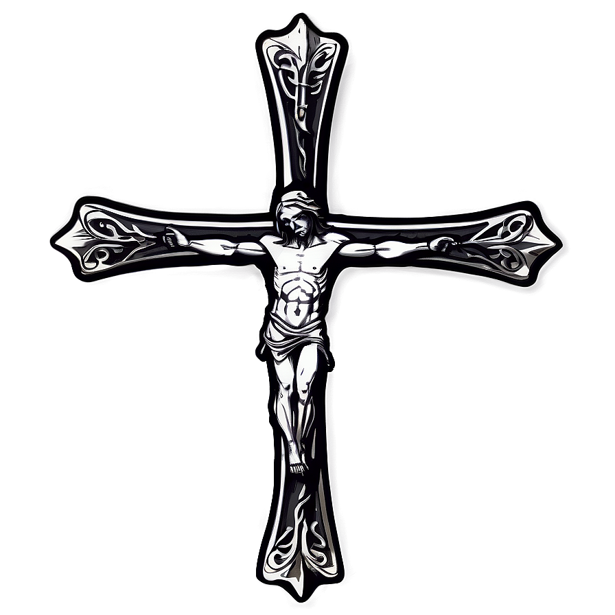 Thin Cross Sketch Png Snx PNG image