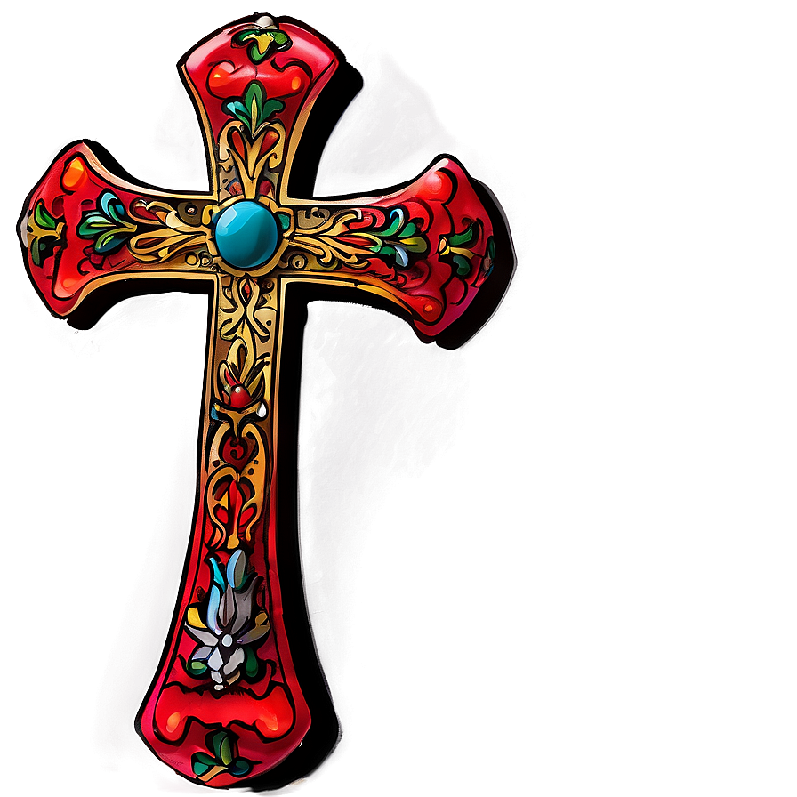 Thin Cross Tattoo Style Png Flm PNG image