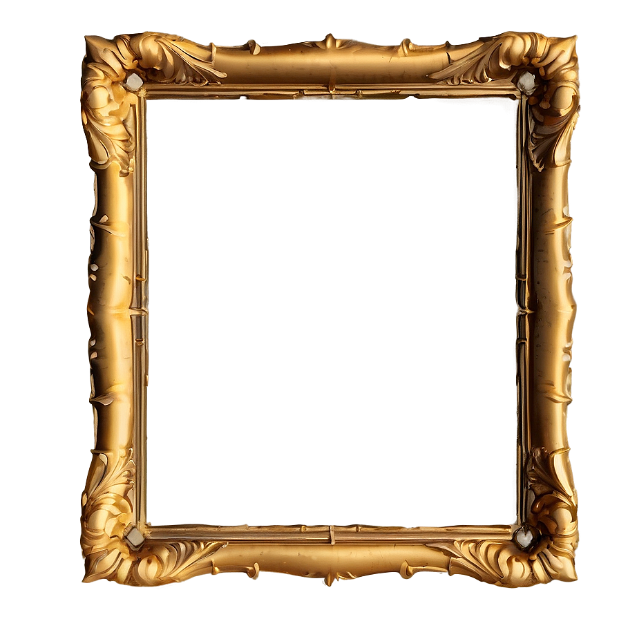 Thin Golden Frame Png Ybw97 PNG image