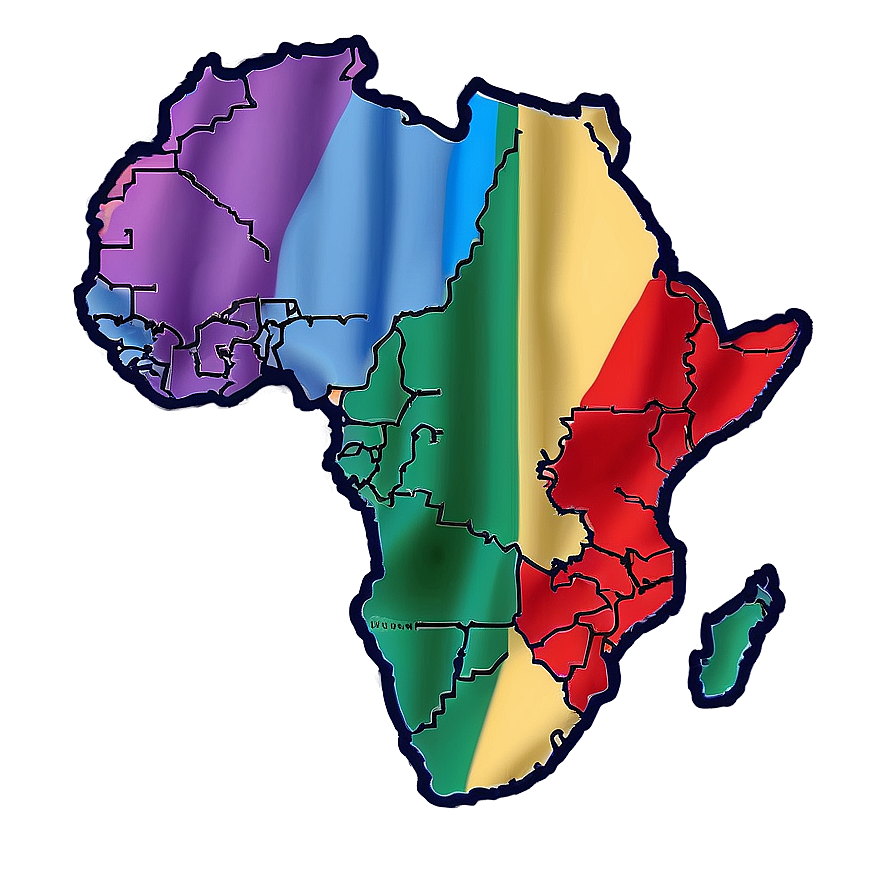 Thin Line Africa Outline Png Bca PNG image