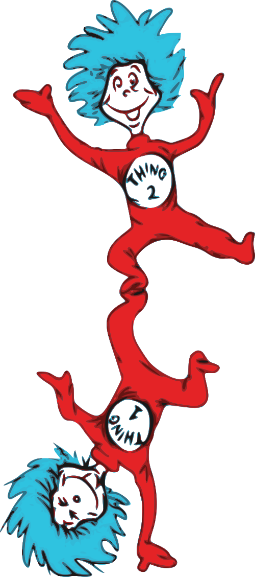 Thing1and Thing2 Acrobatics PNG image