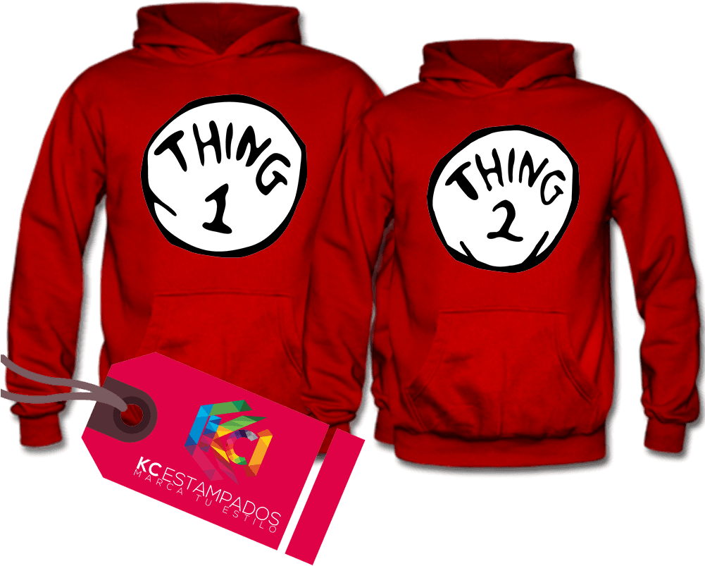 Thing1and Thing2 Hoodies PNG image