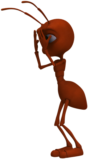 Thinking Ant3 D Character PNG image