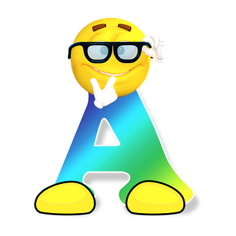 Thinking Emojiwith Letter A PNG image