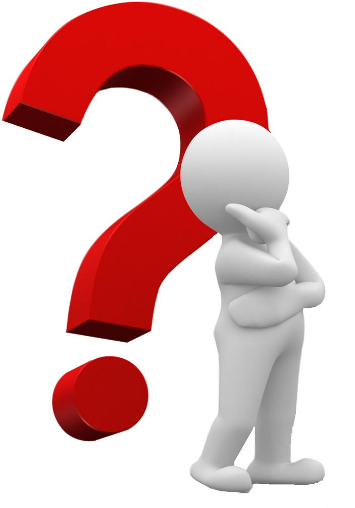 Thinking Figure Red Question Mark PNG image