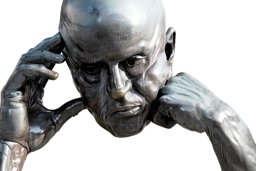 Thinking Man Sculpture PNG image