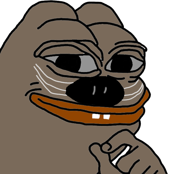 Thinking Pepe The Frog PNG image