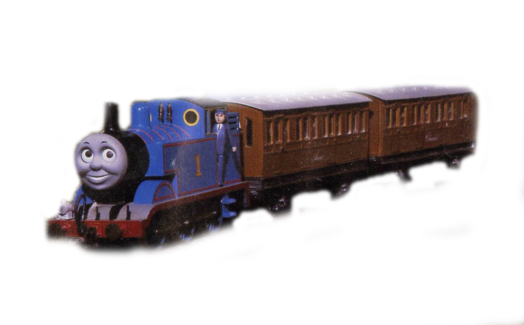 Thomasthe Tank Enginewith Passenger Carriages PNG image