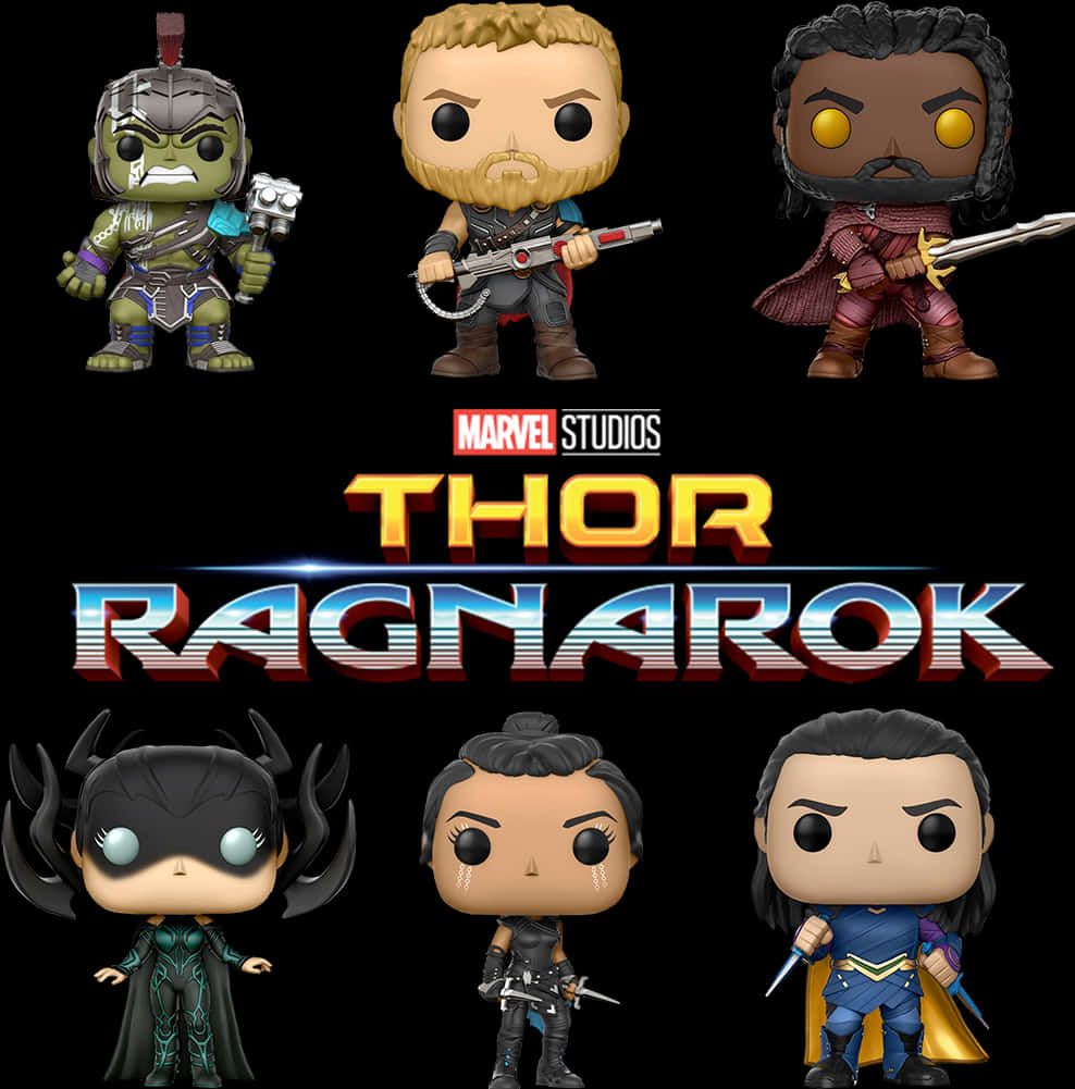 Thor Ragnarok Funko Pop Collection PNG image