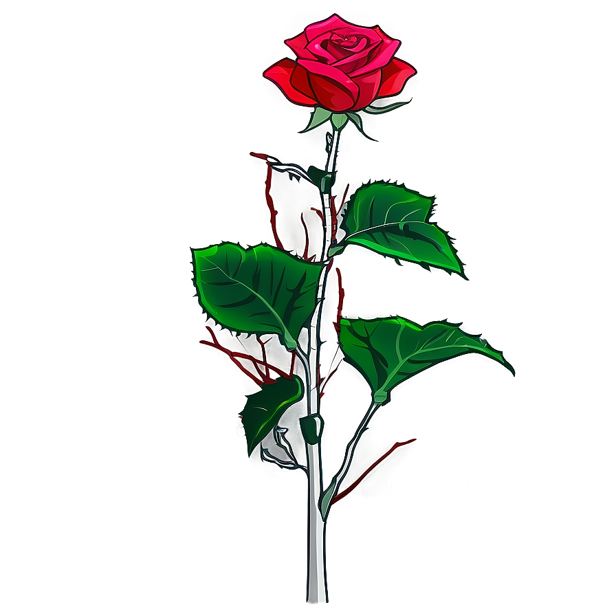 Thorny Rose Stem Png 06132024 PNG image