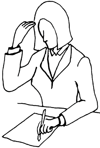 Thoughtful Person Sketch PNG image