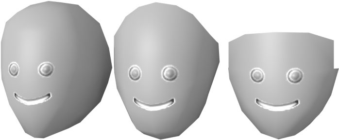 Three Blank Mannequin Faces PNG image