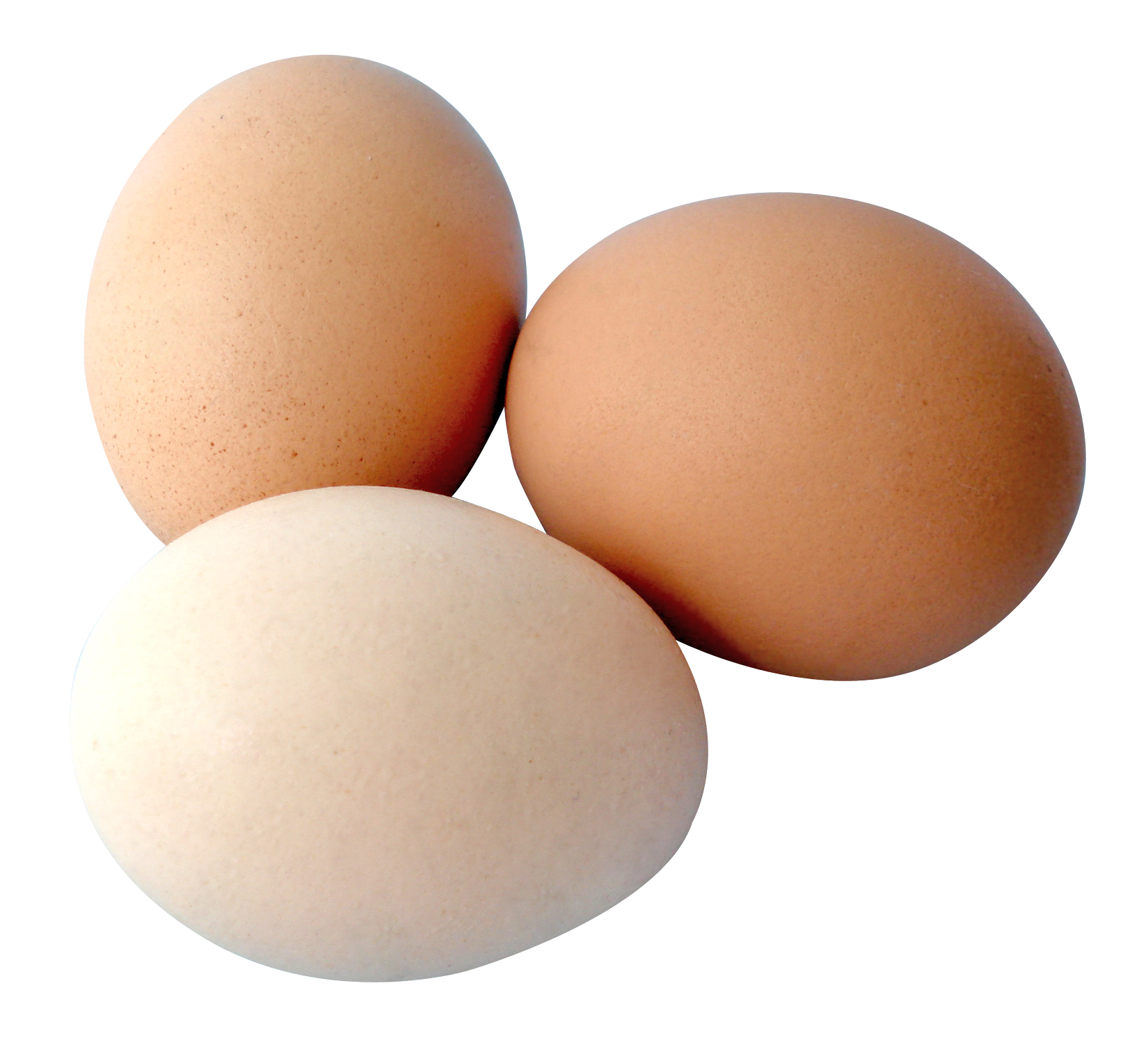 Three Fresh Eggs Isolated PNG image