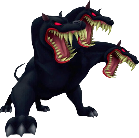 Three Headed Mythical Cerberus Beast PNG image