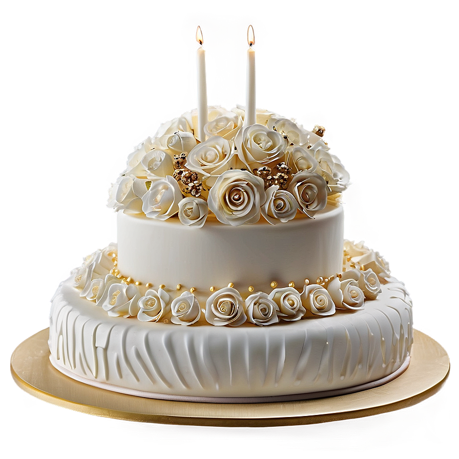 Three-tier Wedding Cake Png 06122024 PNG image