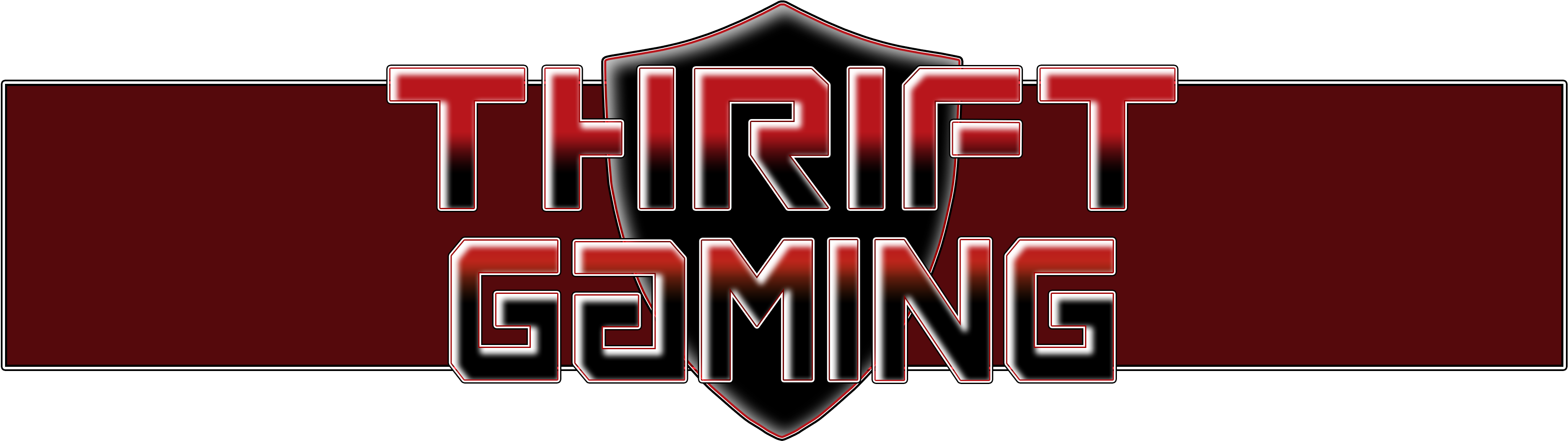 Thrift Gaming Logo Redand Black PNG image