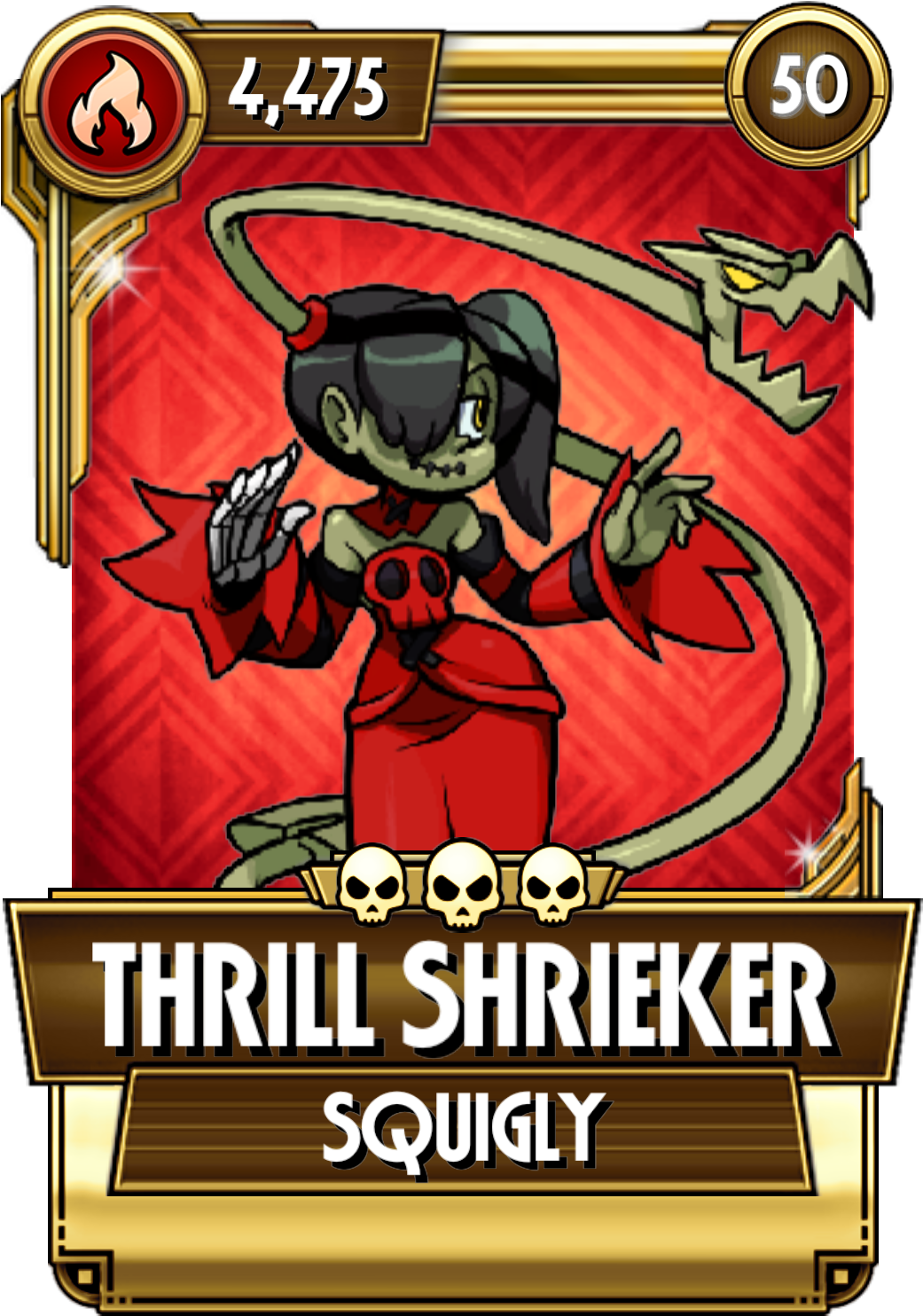 Thrill Shrieker Squigly Card PNG image