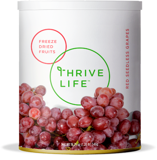 Thrive Life Freeze Dried Red Grapes Container PNG image