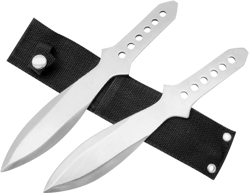 Throwing Kniveswith Black Sheath PNG image