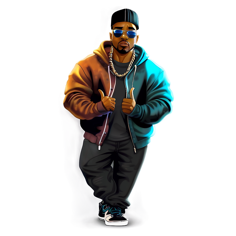 Thug Attitude Cartoon Png 06252024 PNG image