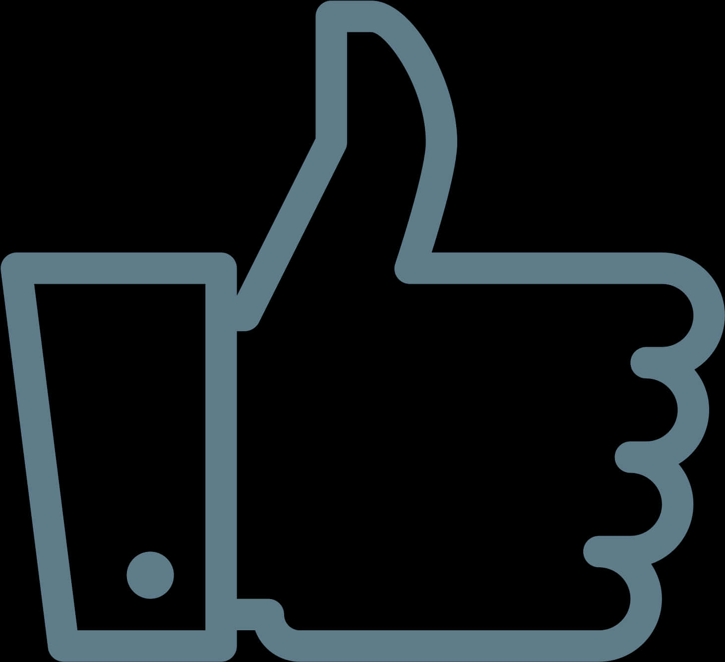 Thumbs Up Social Media Icon PNG image