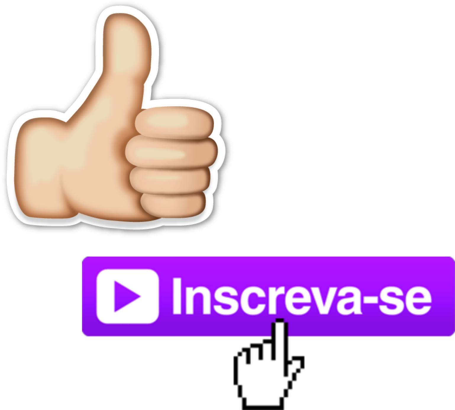 Thumbs Up Subscribe Button Graphic PNG image