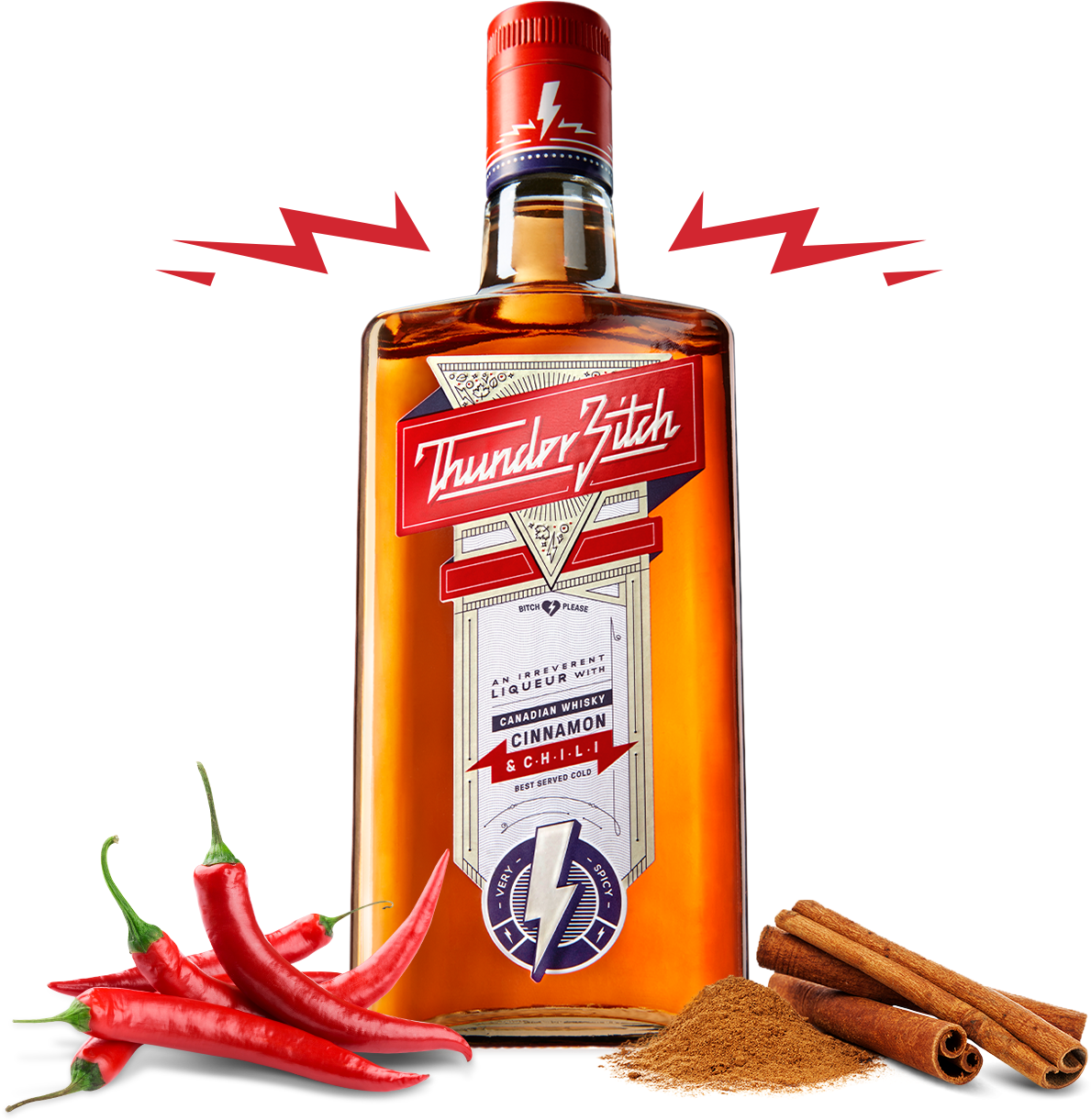 Thunder Bitch Whisky Cinnamon Spice PNG image