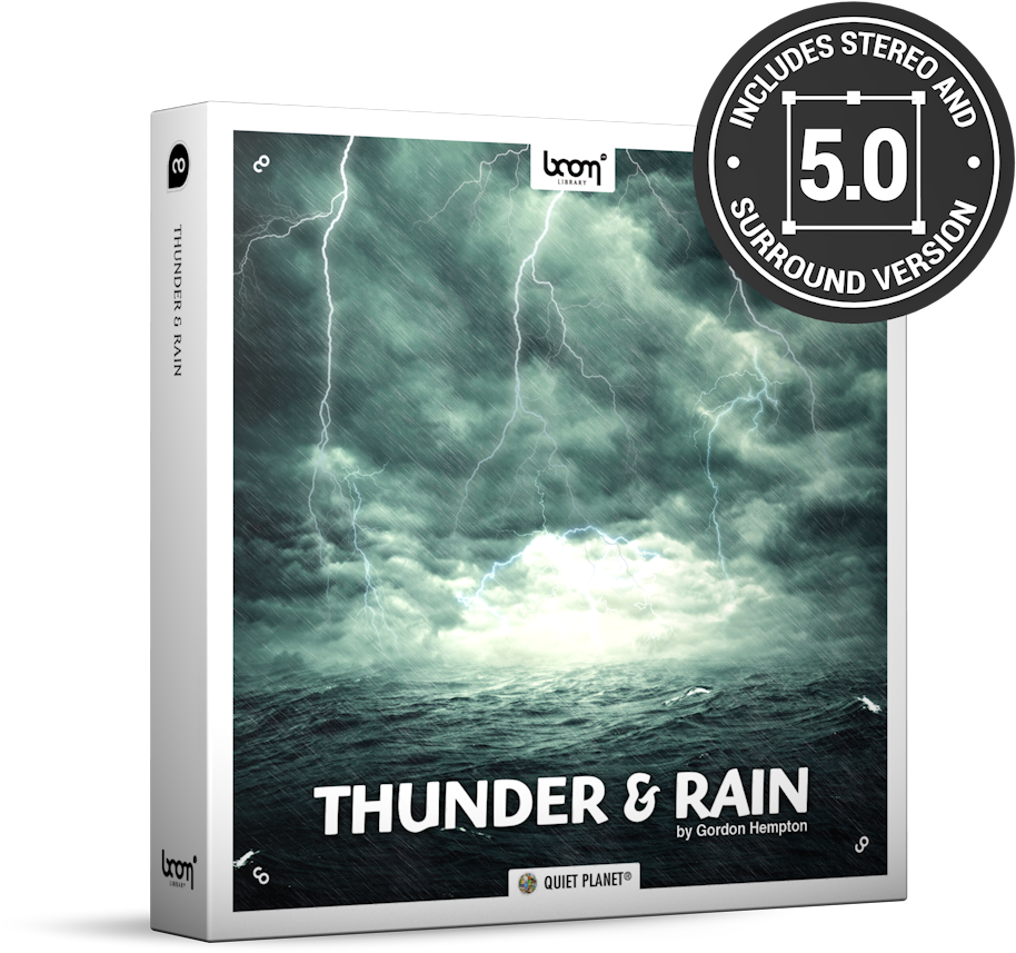 Thunderand Rain Sound Library Product PNG image