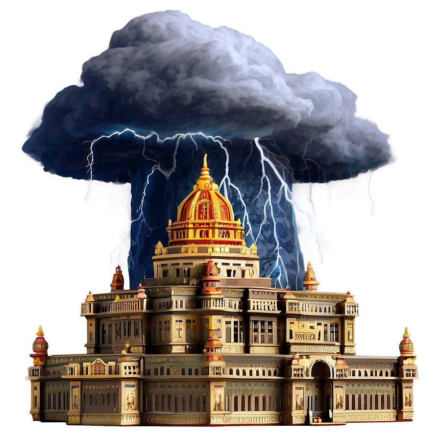 Thunderous Palace Storm Png 99 PNG image