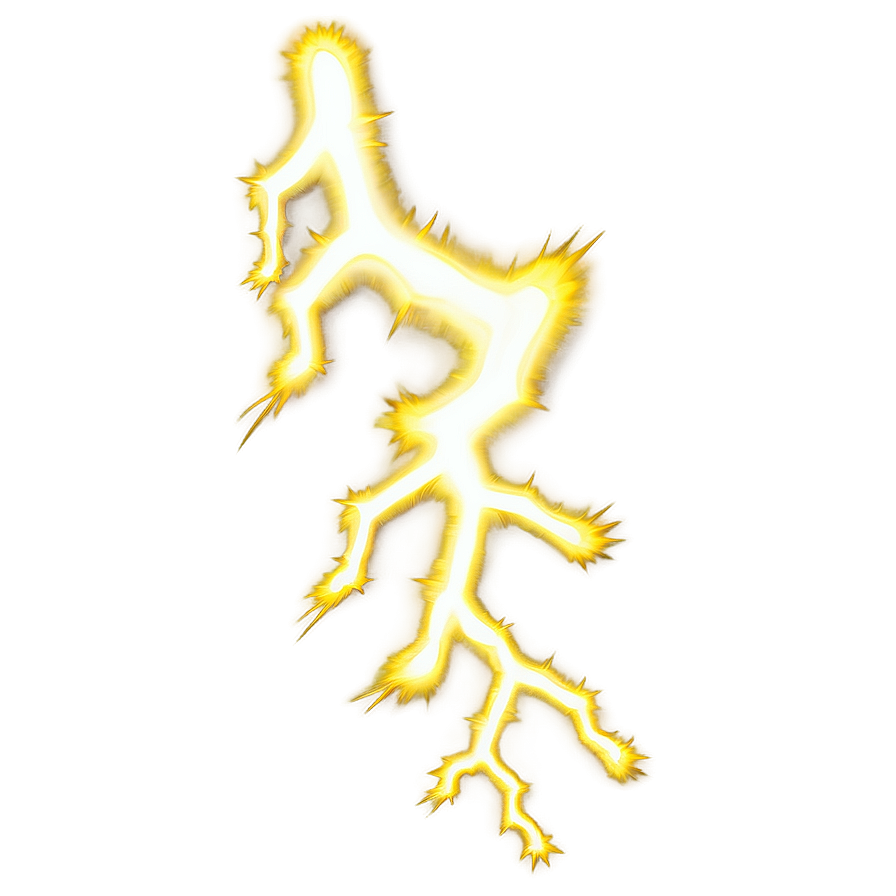 Thunderous Yellow Lightning Png 21 PNG image