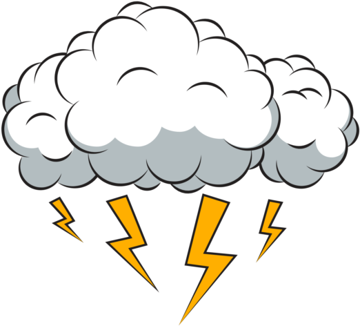 Thunderstorm Cloud Cartoon Illustration PNG image