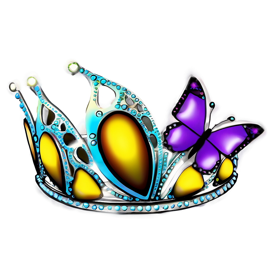 Tiara With Butterflies Png 05252024 PNG image