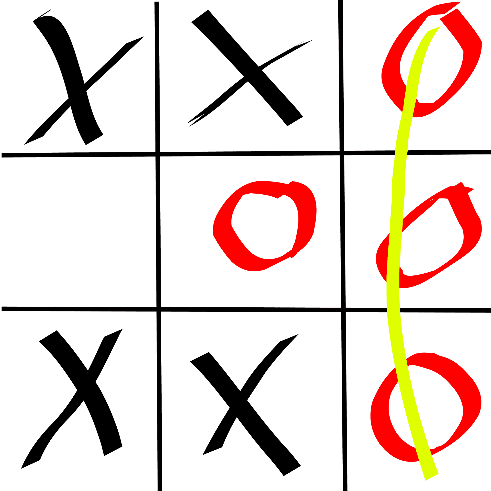 Tic Tac Toe Game Unconventional Win.png PNG image