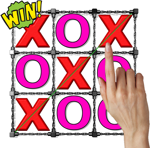 Tic Tac Toe Victory Hand Placement PNG image