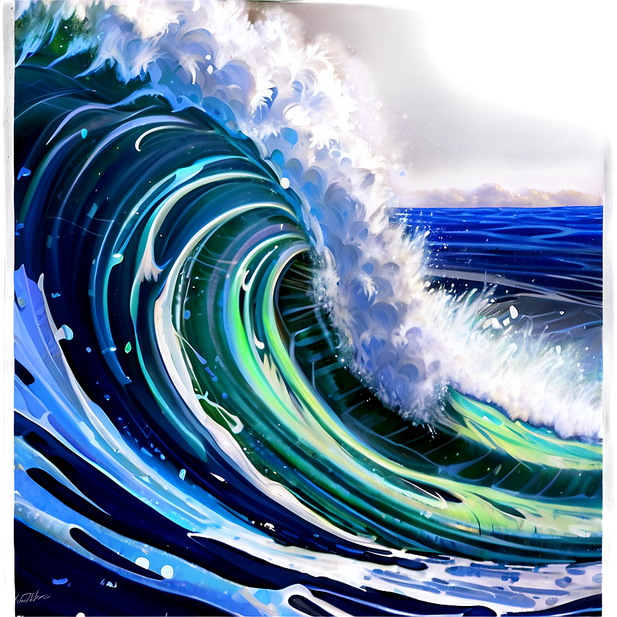 Tidal Wave Art Png Etu68 PNG image