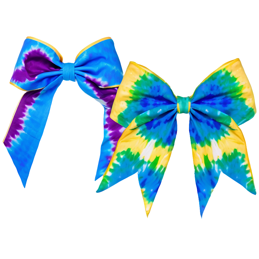 Tie-dye Cheer Bow Png 06212024 PNG image