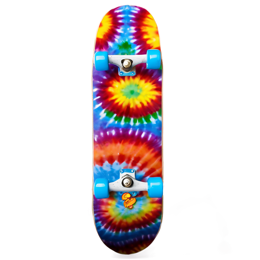 Tie-dye Skateboard Deck Pattern Png Oun PNG image